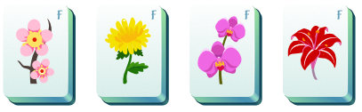 Mahjong Solitaire flower tiles